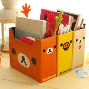 Quirky "Rilakuma" (Relax Bear) file boxes
