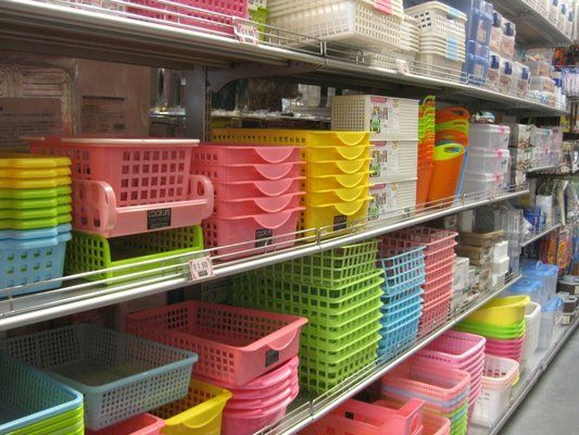 organizing idea - stock up on bins at the dollar store Seriously, amazing.